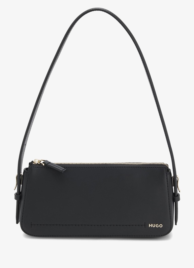 HUGO Dames Schoudertas met logo in de kleur Zwart