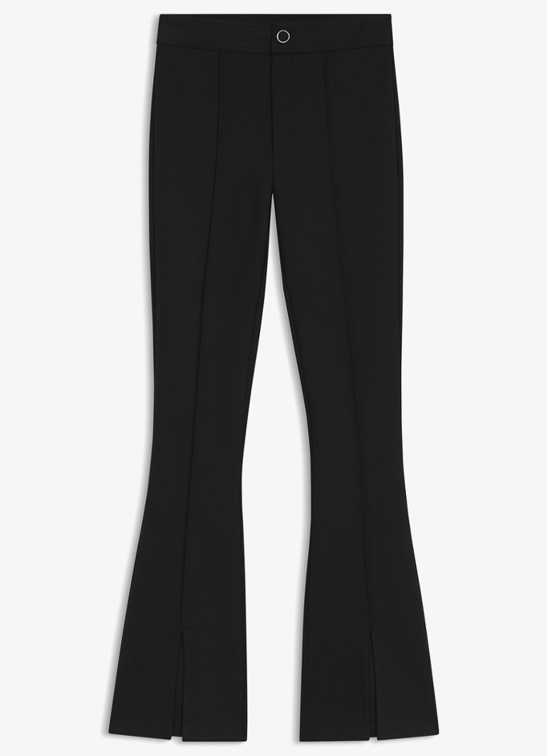 HUGO Dames High waist flared fit pantalon met steekzakken in de kleur Zwart