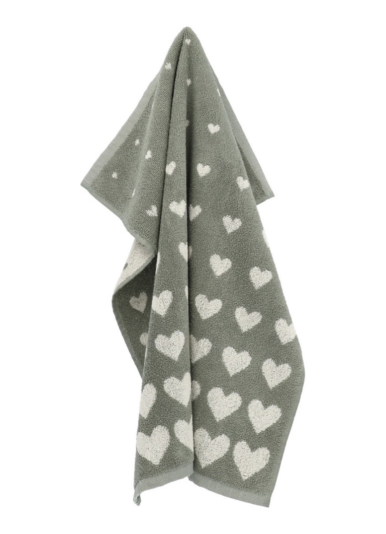 Bunzlau Castle Hearts keukendoek 53 x 60 cm Donkergroen - Deal