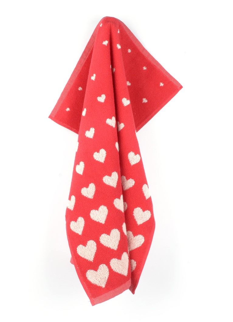 Bunzlau Castle Hearts keukendoek 53 x 60 cm Rood - Deal