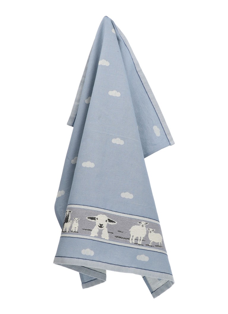 Bunzlau Castle Schaap theedoek 65 x 65 cm Blauw - Deal