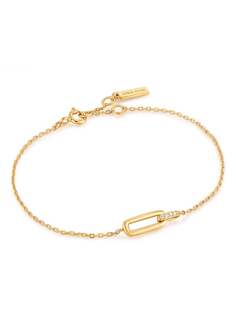 Ania Haie Dames Glam Interlock armband verguld