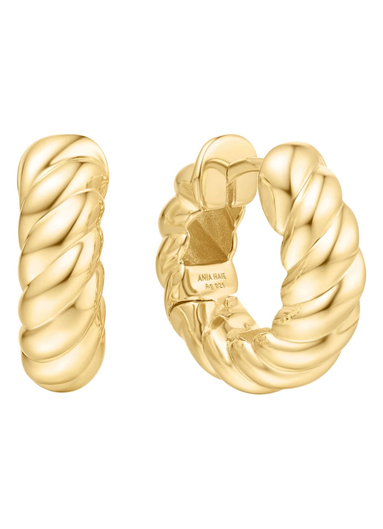 Ania Haie Dames Bold Texture oorringen M van zilver