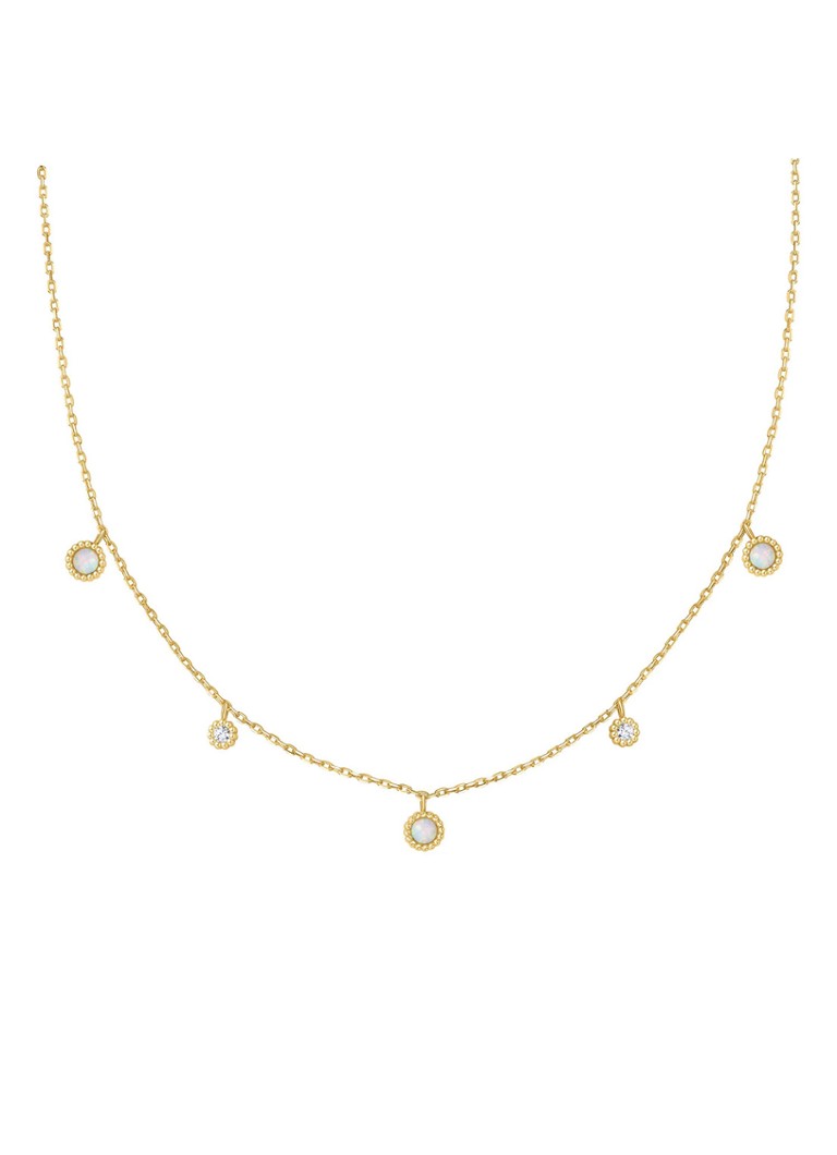 Ania Haie Dames Kyoto Opal Station ketting verguld