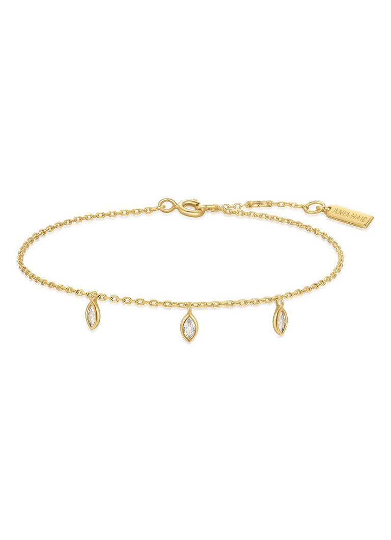 Ania Haie Dames Sparkling Triple Stat. Armband S verguld