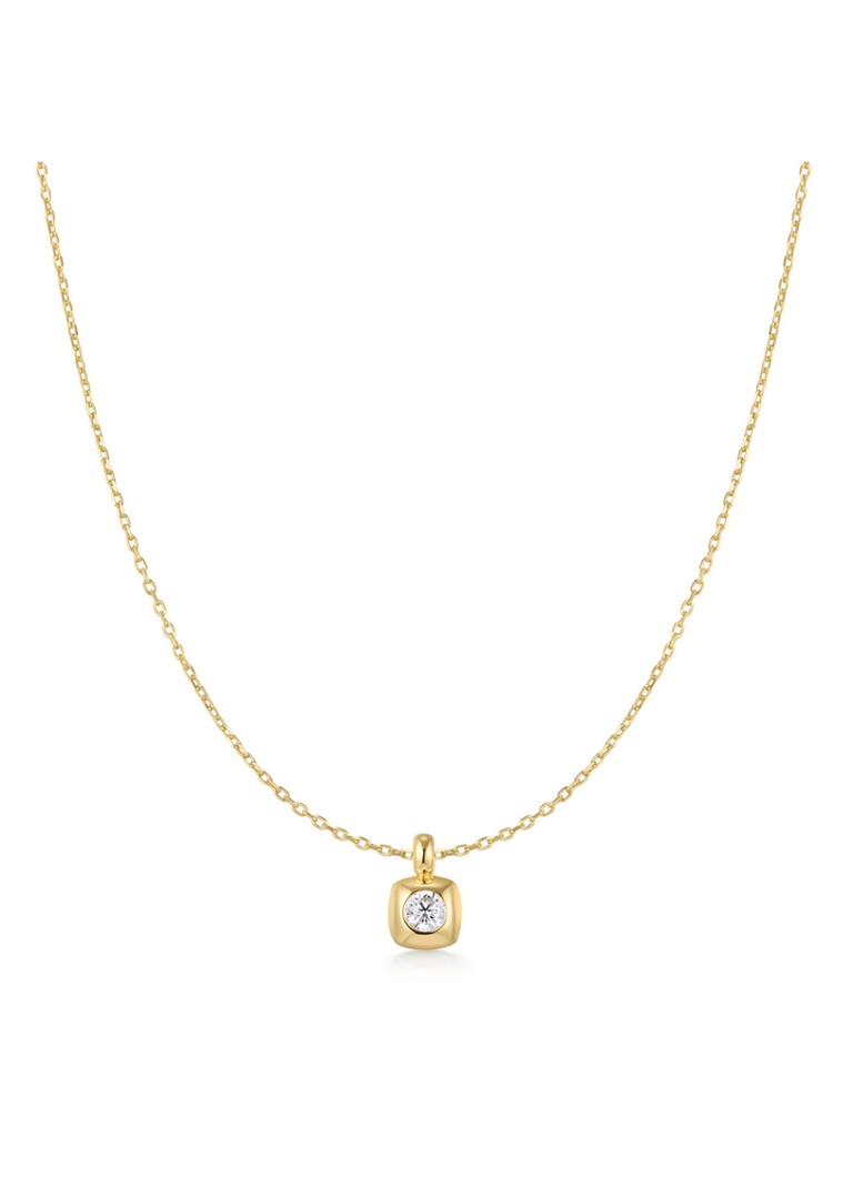 Ania Haie Dames Modern Solitaire ketting S verguld