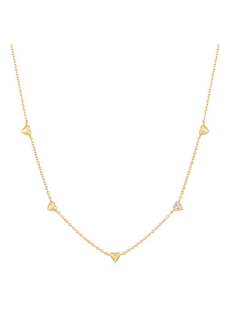 Ania Haie Dames Pavé Heart Station ketting