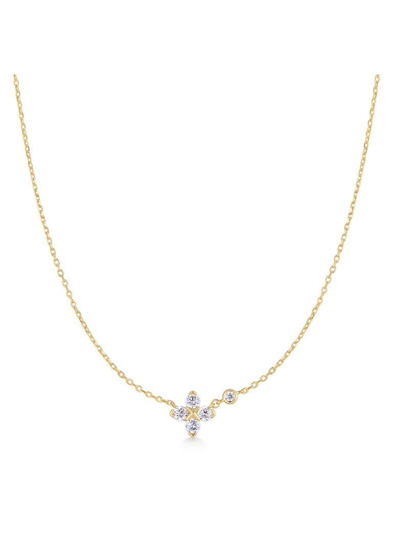 Ania Haie Dames Sparkling Clover ketting S verguld