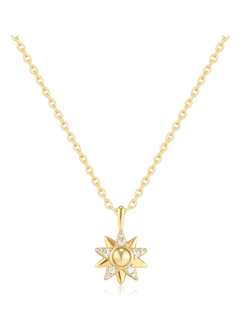 Ania Haie Dames Sunburst ketting S verguld