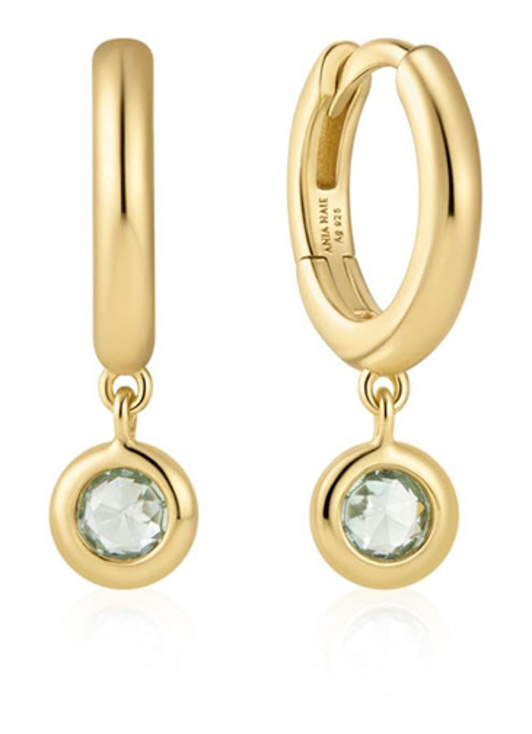 Ania Haie Dames Mint Green oorringen verguld