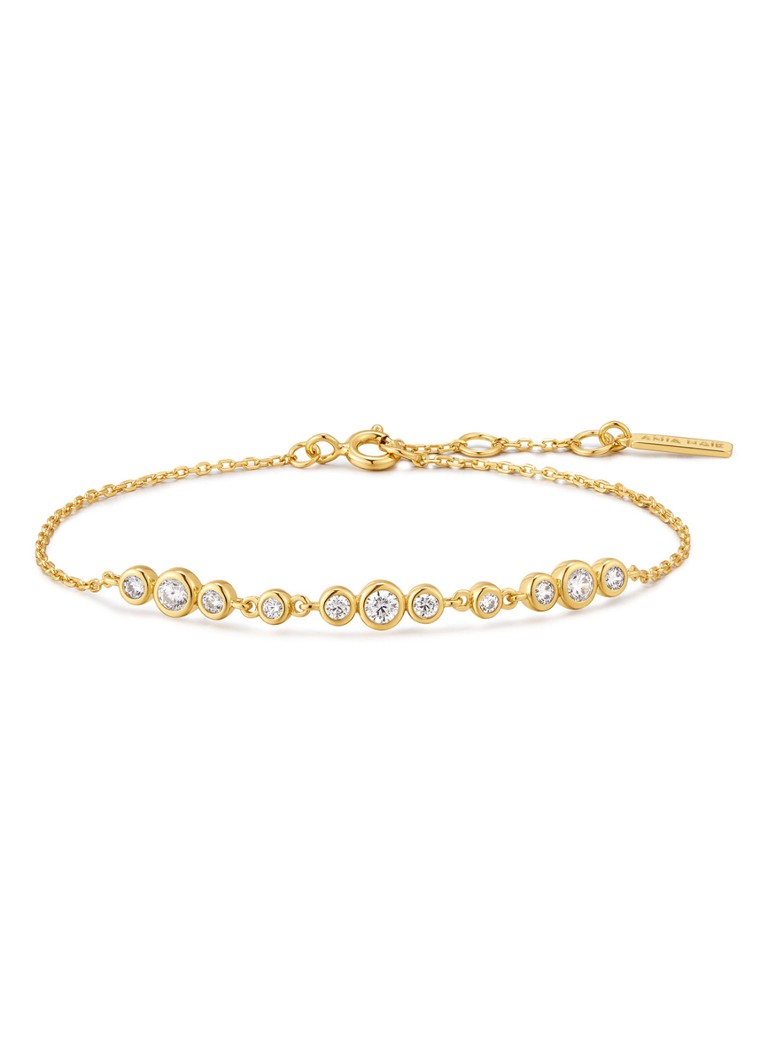 Ania Haie Dames Graduated Trios armband van zilver in de kleur Goud, maat: OS