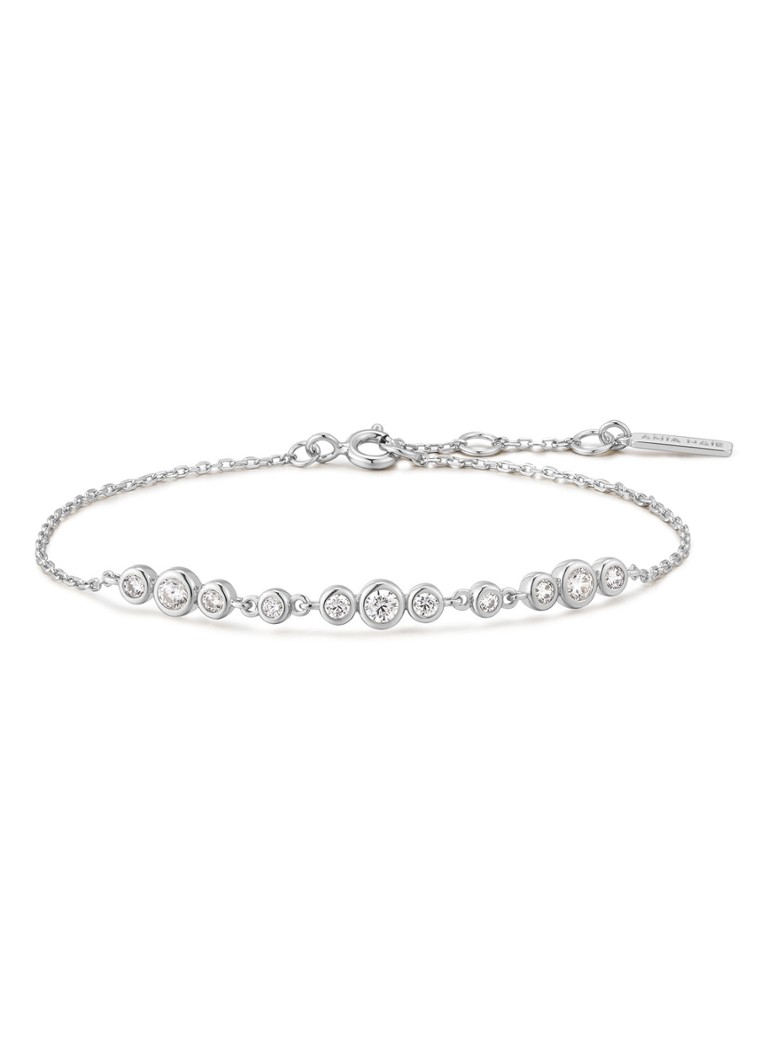 Ania Haie Dames Graduated Trios armband van zilver in de kleur Zilver, maat: OS