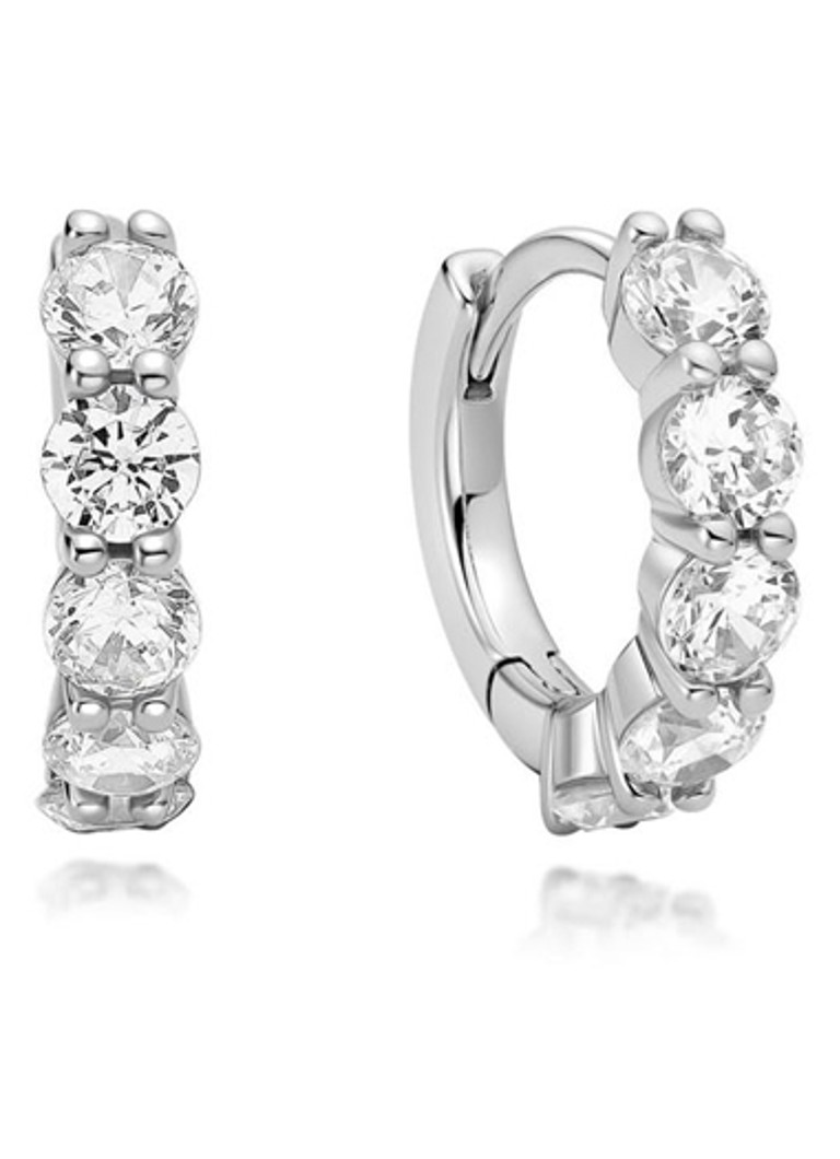 Ania Haie Dames Sparkle Hug oorringen van zilver in de kleur Zilver, maat: OS