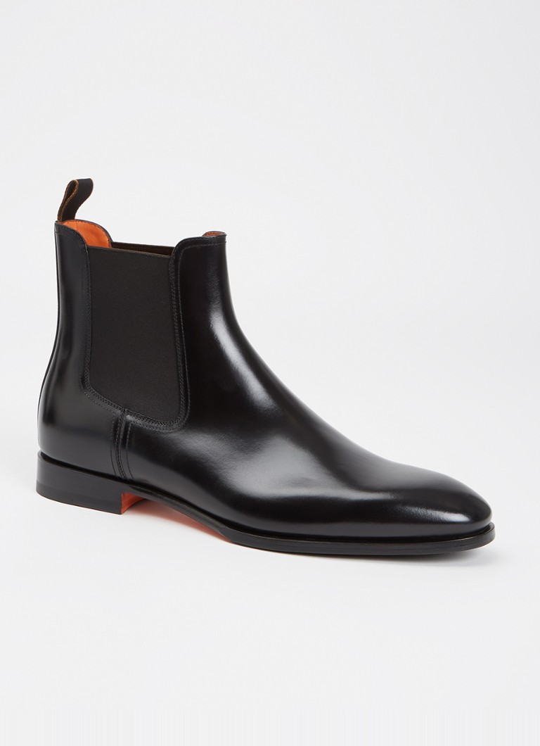 Santoni Heren Archer chelsea boot van leer in de kleur Zwart, maat: 44