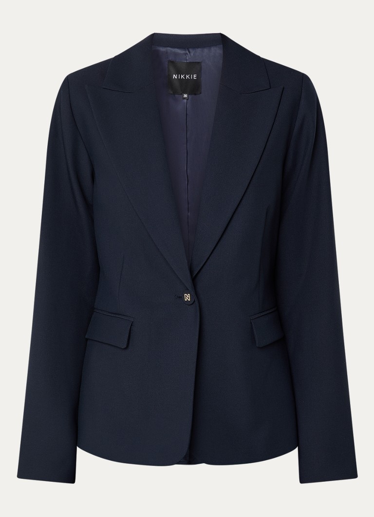 NIKKIE Dames Parisa blazer met klepzakken in de kleur Donkerblauw