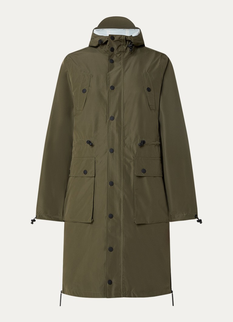 Maium Dames Parka met capuchon en opgestikte zakken in de kleur Bronsgroen, maat: M