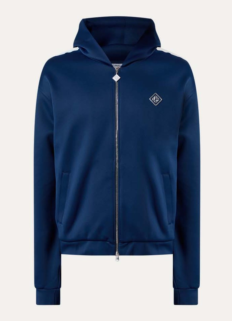 Casablanca Heren Scuba vest met logo in de kleur Donkerblauw, maat: M