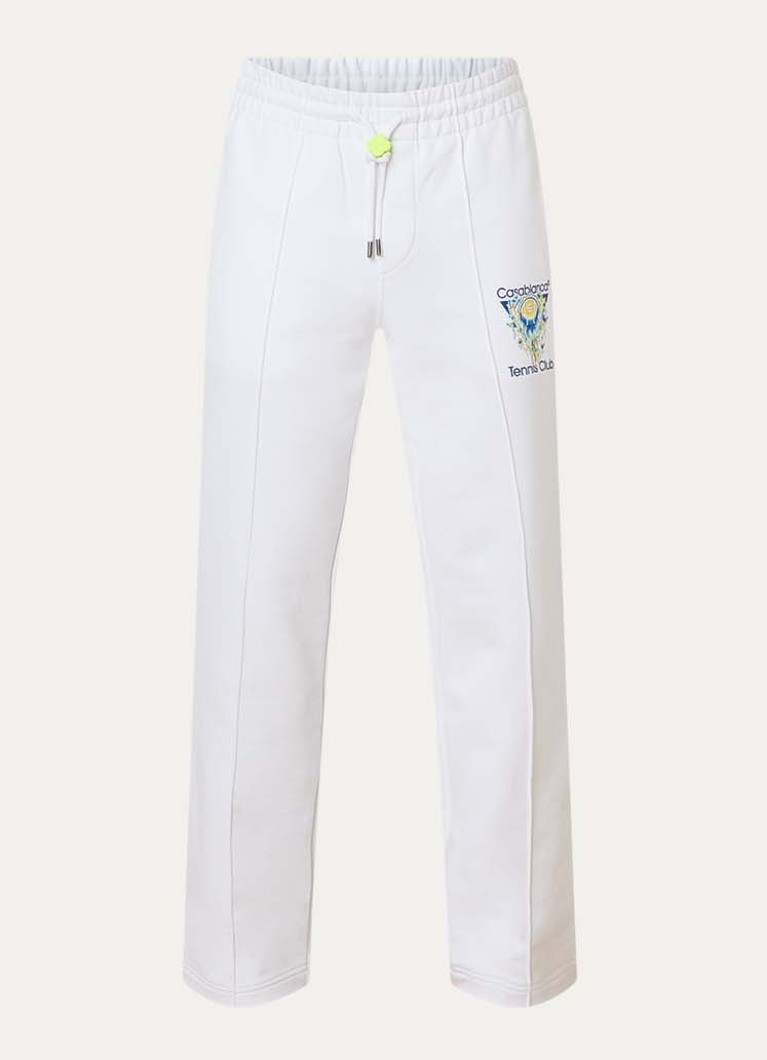 Casablanca Heren Straight fit joggingbroek met trekkoord en steekzakken in de kleur Wit, maat: L