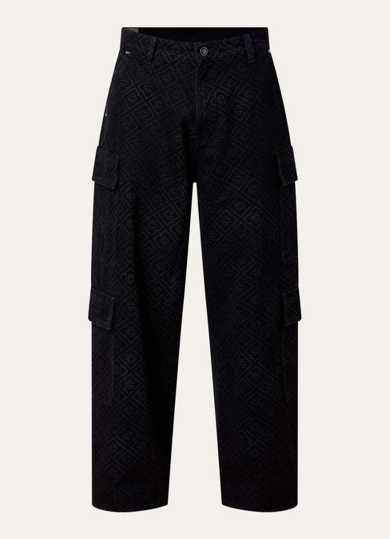 Casablanca Heren Loose fit jeans met logoprint in de kleur Zwart, maat: 34