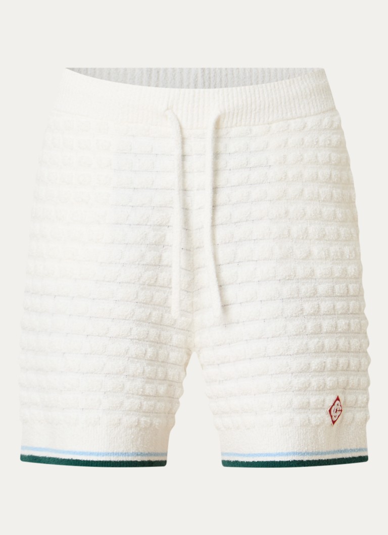 Casablanca Heren Loose fit korte joggingbroek van bouclé in de kleur Wit, maat: M