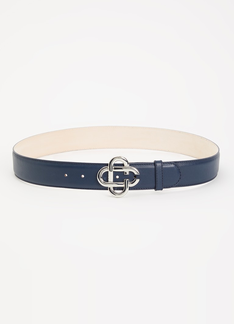 Casablanca Heren Riem van leer in de kleur Zilver, maat: 95 cm
