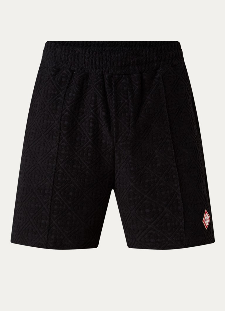 Casablanca Heren Loose fit korte broek van badstof in de kleur Zwart, maat: L