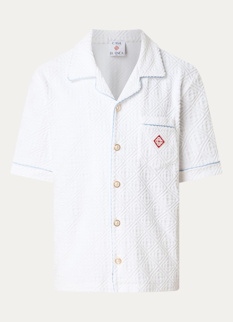 Casablanca Heren Regular fit overhemd van badstof in de kleur Wit, maat: M