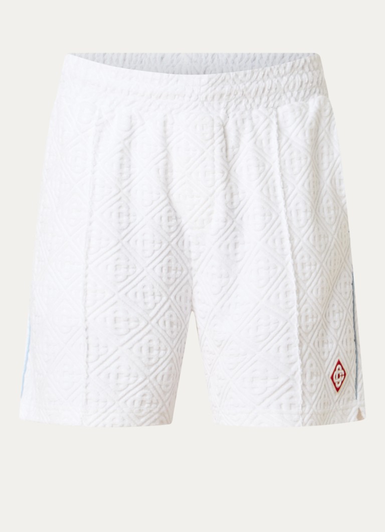 Casablanca Heren Loose fit korte joggingbroek van badstof in de kleur Wit, maat: M