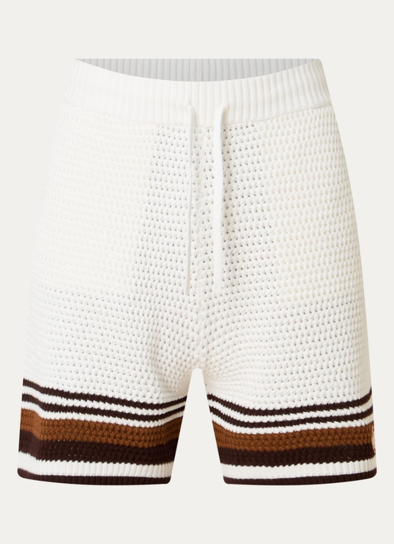 Casablanca Heren Loose fit korte broek met opengewerkt dessin in de kleur Multicolor, maat: XL