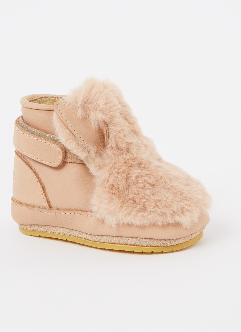 Donsje Amsterdam Meisjes Richy Booties | Fluffy Bunny in de kleur Beige, maat: 19