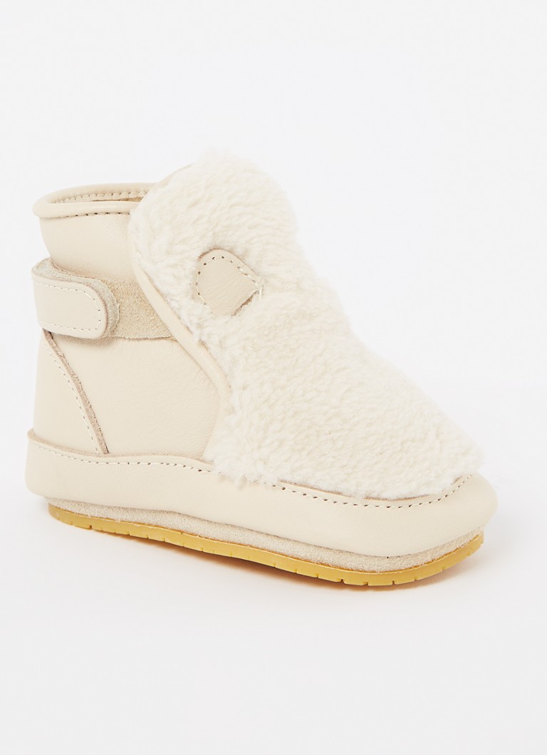 Donsje Amsterdam Meisjes Richy Booties | Polar Bear in de kleur Creme, maat: 19