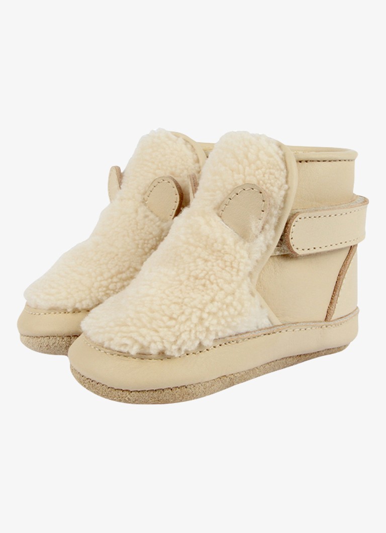 Donsje Amsterdam Meisjes Richy Booties | Polar Bear in de kleur Creme, maat: 20
