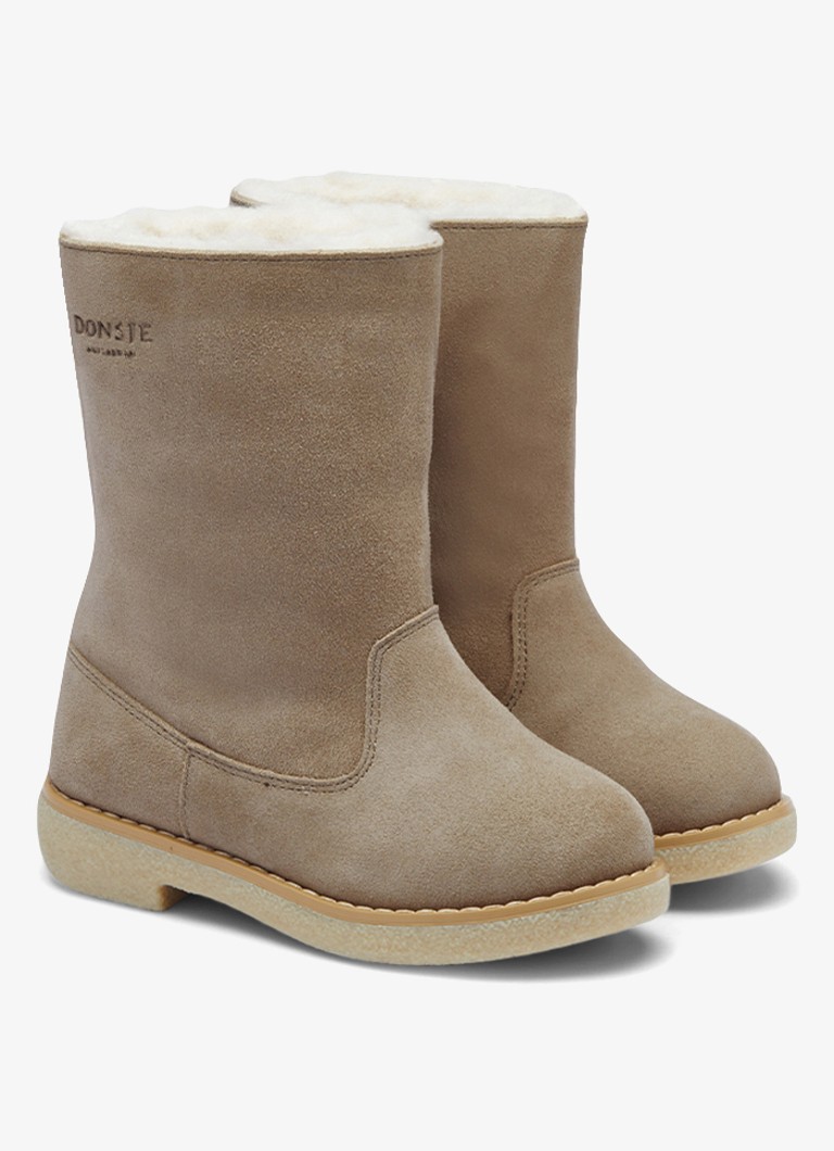 Donsje Amsterdam Meisjes Aniq chelsea boot in de kleur Taupe, maat: 23