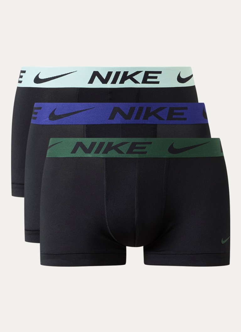 Nike Heren Boxershorts met logoband in 3-pack in de kleur Zwart, maat: S