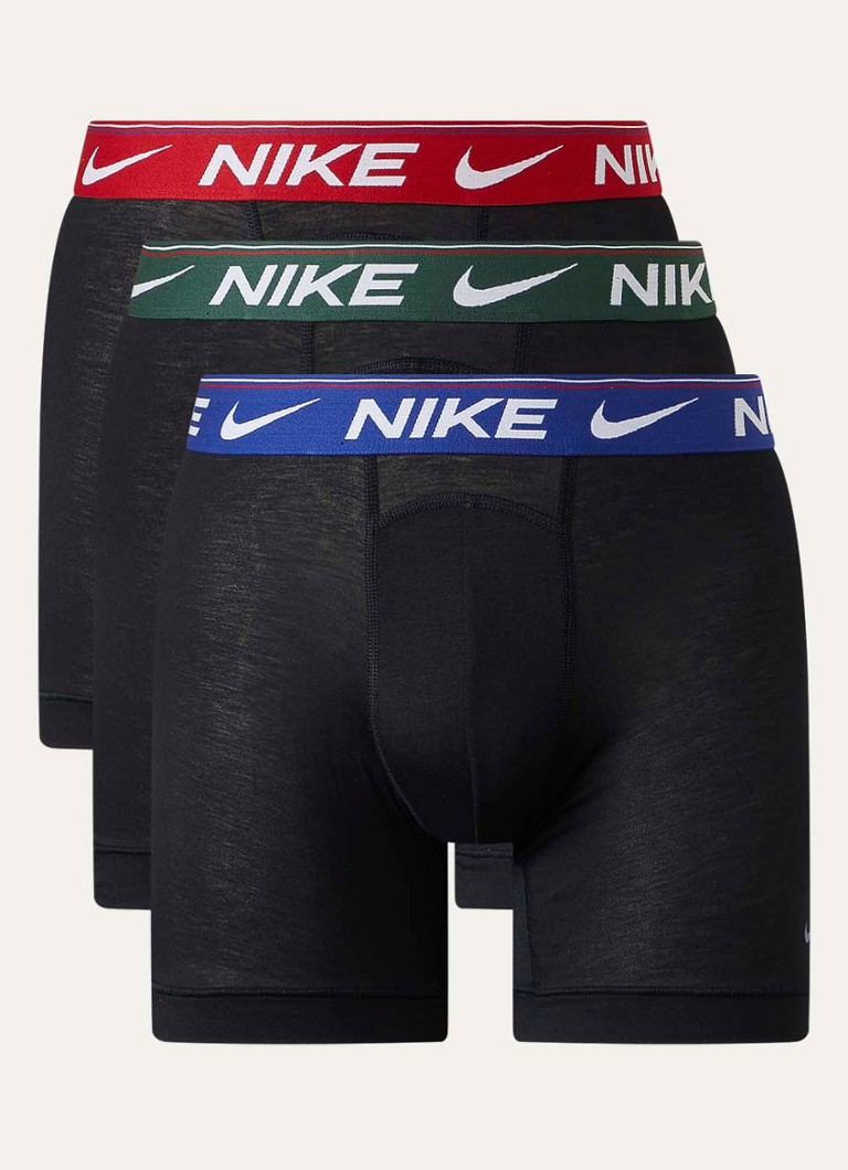 Nike Heren Boxershorts met logoband in 3-pack in de kleur Zwart, maat: S