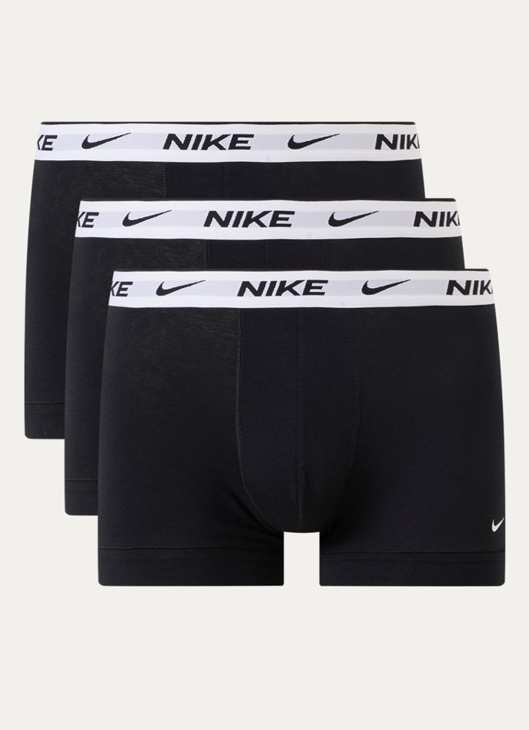 Nike Heren Boxershorts met logoprint in 3-pack in de kleur Zwart, maat: XL