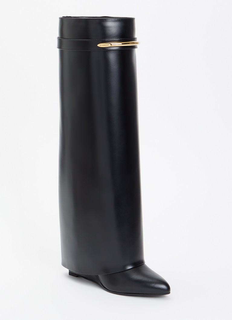 Givenchy Dames Shark laars van kalfsleer in de kleur Zwart, maat: 40