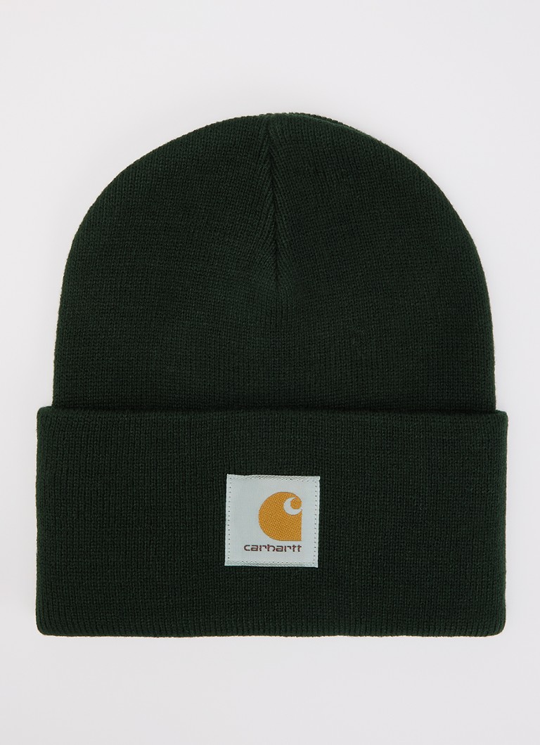 Carhartt WIP Heren Watch muts met logo in de kleur Zwart, maat: One Size