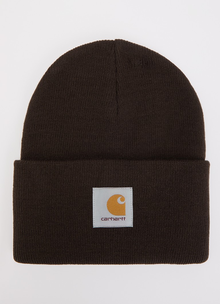 Carhartt WIP Heren Watch muts met logo in de kleur Bruin, maat: One Size