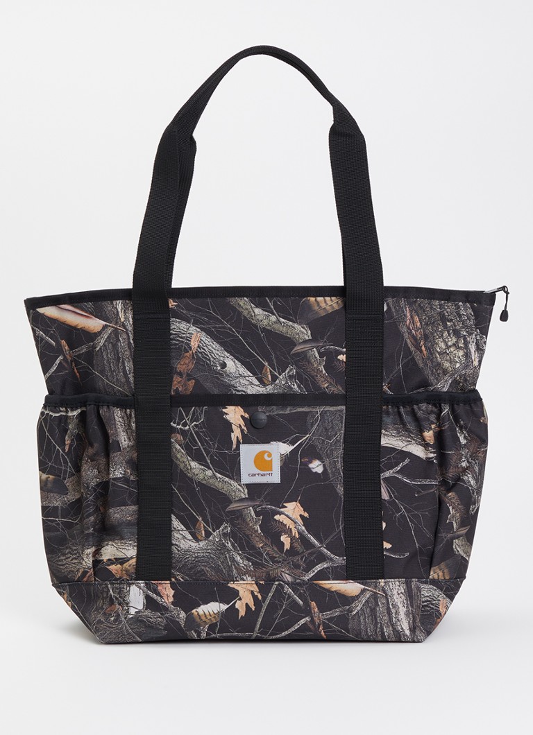 Carhartt WIP Heren Clapton shopper met logo in de kleur Zwart, maat: One Size