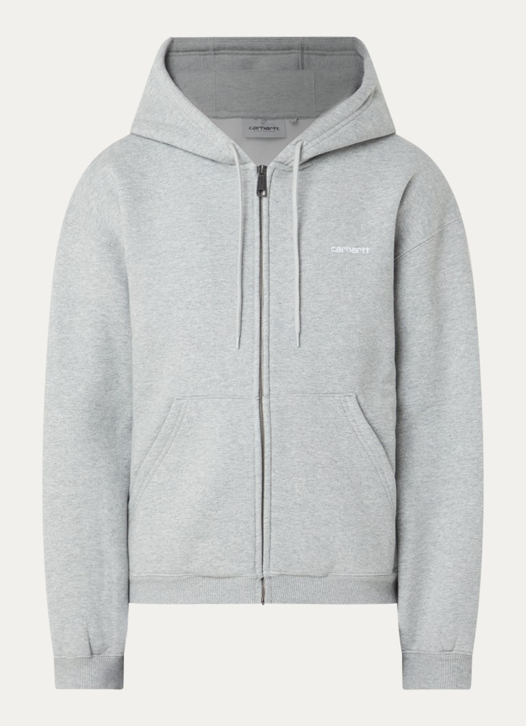 Carhartt WIP Heren Ebbert sweatvest met logoborduring in de kleur Grijs, maat: S