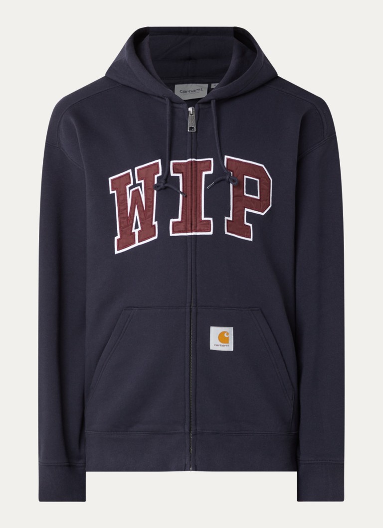 Carhartt WIP Heren Sweatvest met logoborduring in de kleur Donkerblauw, maat: M