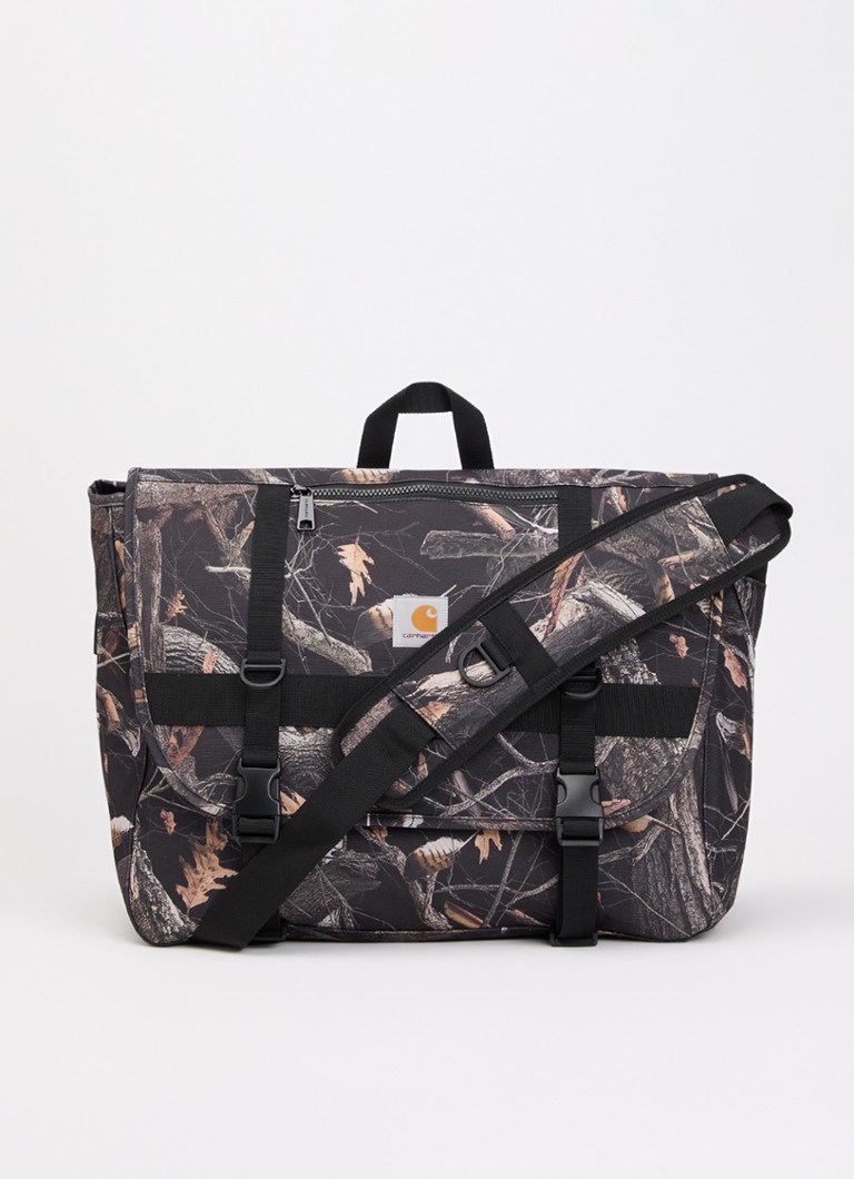 Carhartt WIP Heren Jake crossbodytas met logo en verstelbare schouderriem in de kleur Zwart, maat: One Size