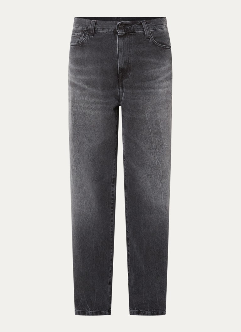 Carhartt WIP Heren Landon tapered jeans met gekleurde wassing in de kleur Antraciet, maat: 31