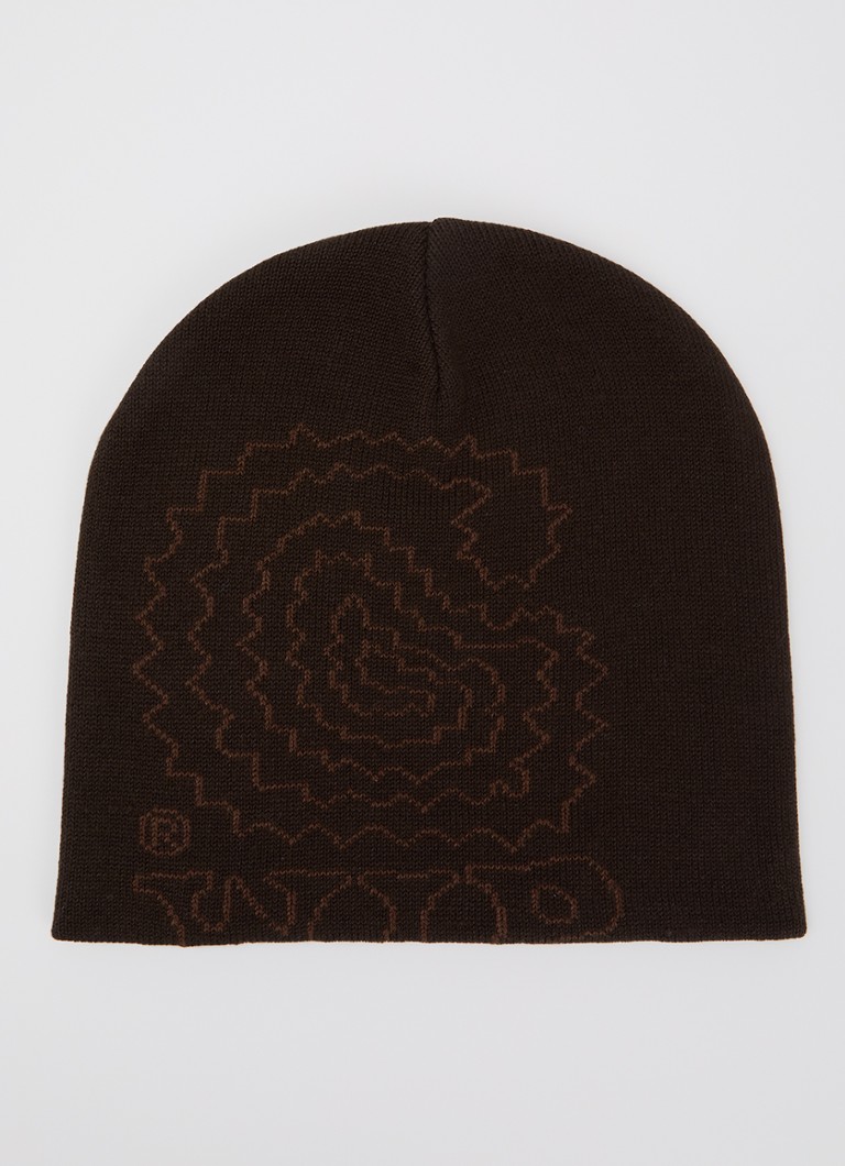 Carhartt WIP Heren Limn C muts met print in de kleur Bruin, maat: One Size