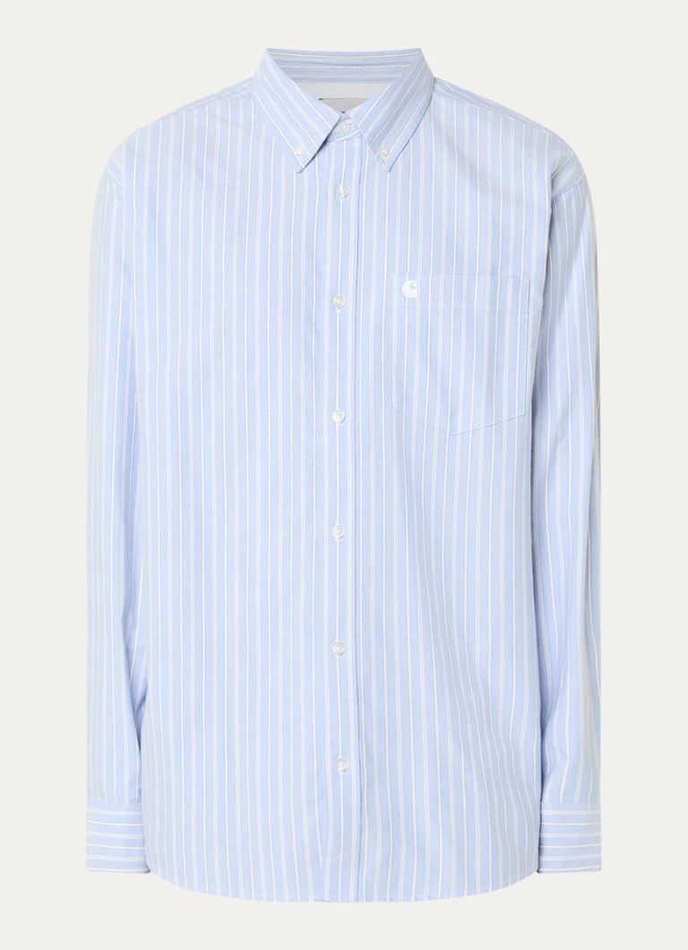 Carhartt WIP Heren Kanan overhemd met borstzak in de kleur Blauwgrijs, maat: L
