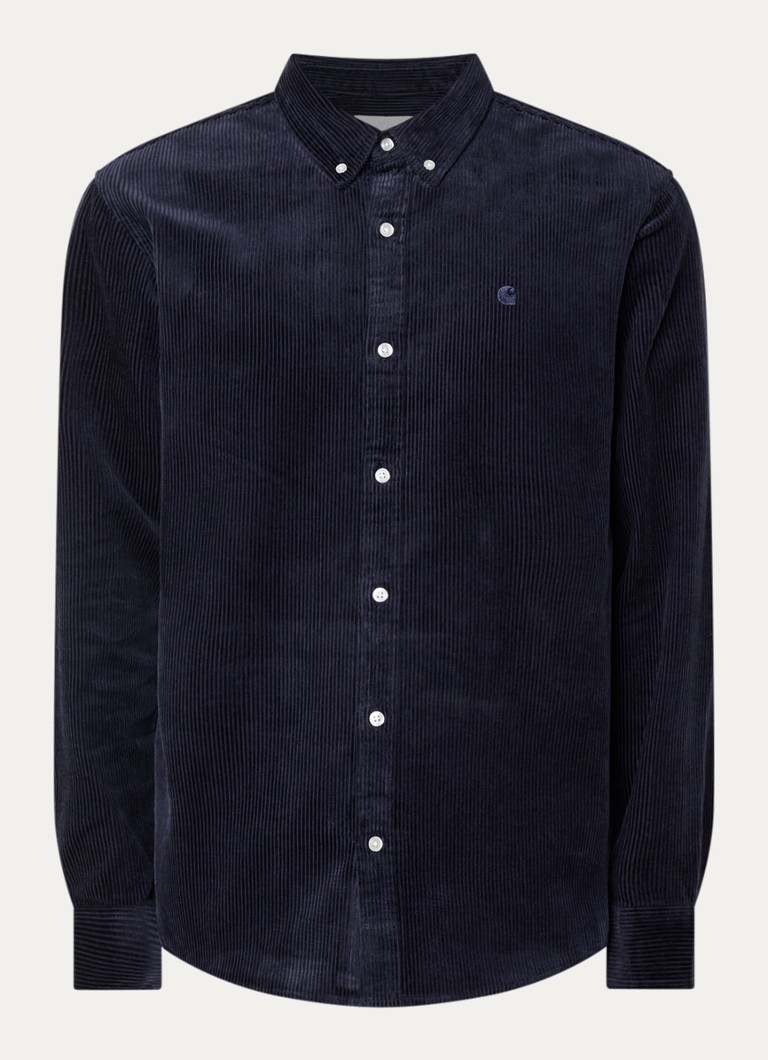 Carhartt WIP Heren Madison overshirt van corduroy in de kleur Donkerblauw, maat: XL