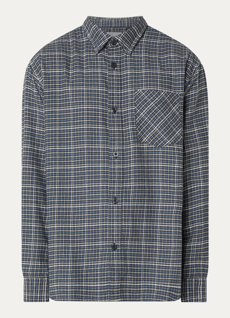 Carhartt WIP Heren Todrick regular fit overhemd met ruitdessin in de kleur Indigo, maat: XL