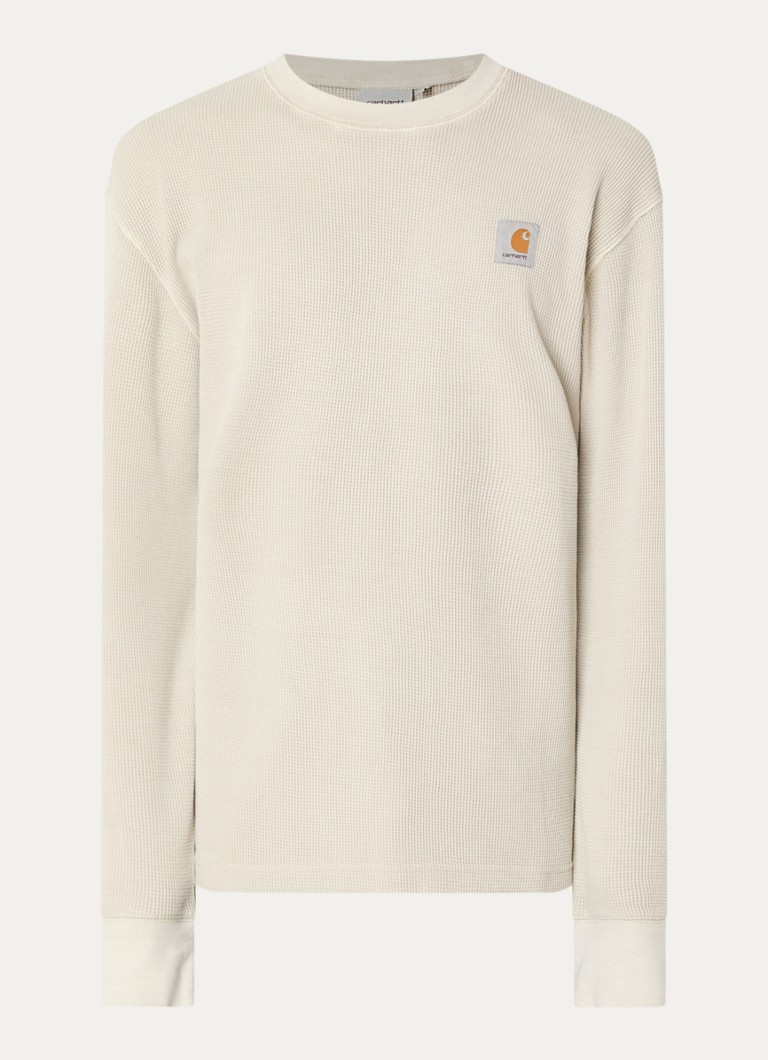 Carhartt WIP Heren Vista sweater met logoborduring in de kleur Beige, maat: XL