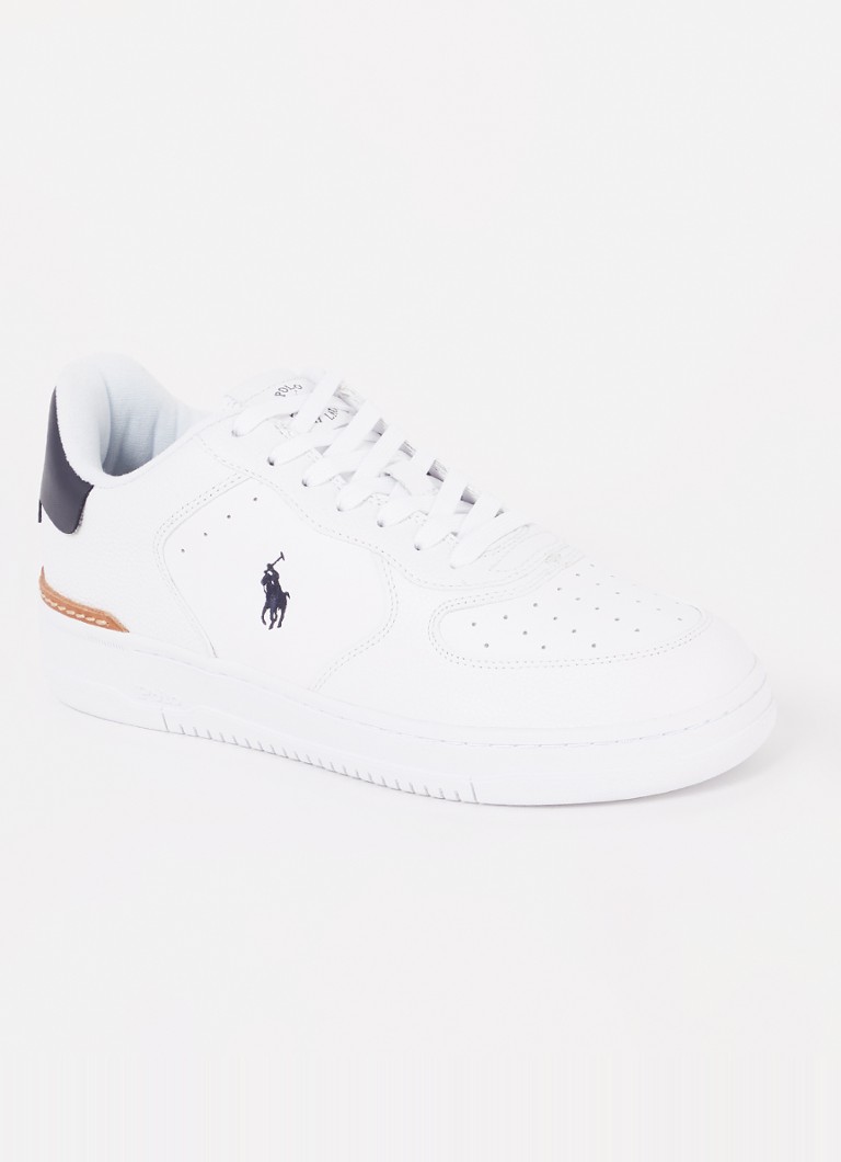 Ralph Lauren Heren Masters Court sneaker van leer in de kleur Wit, maat: 45